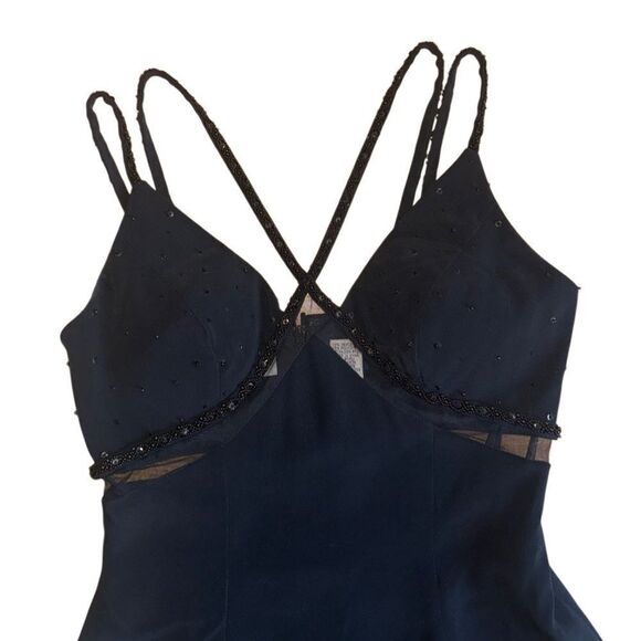 Niteline Della Roufogali Black Elegant Evening Gown Maxi Dress Size 4 - Picture 3 of 12